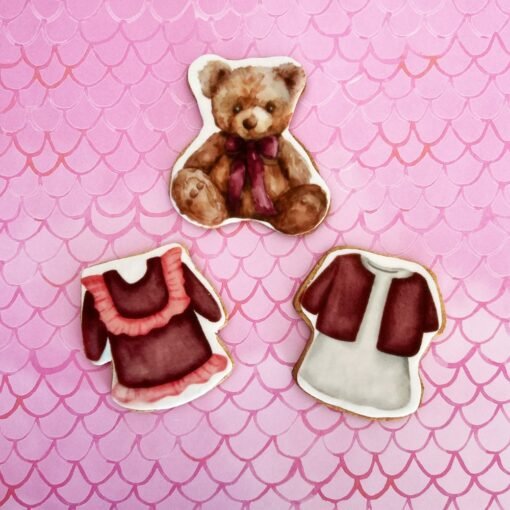 Baby shower girl printed sugar cookies
