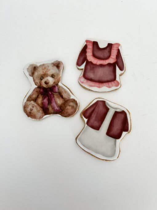 Baby shower girl printed sugar cookies