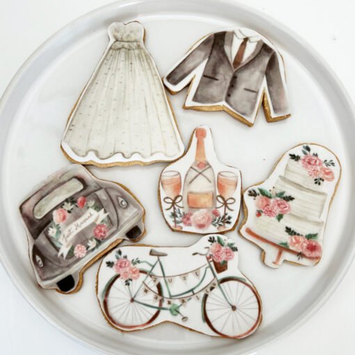 wedding printed sugar cookies