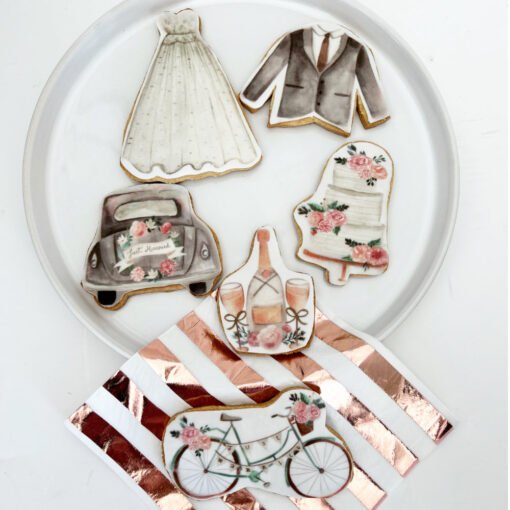 wedding printed sugar cookies