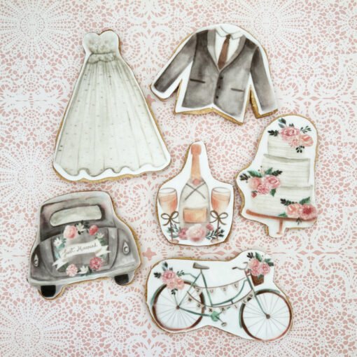 wedding printed sugar cookies