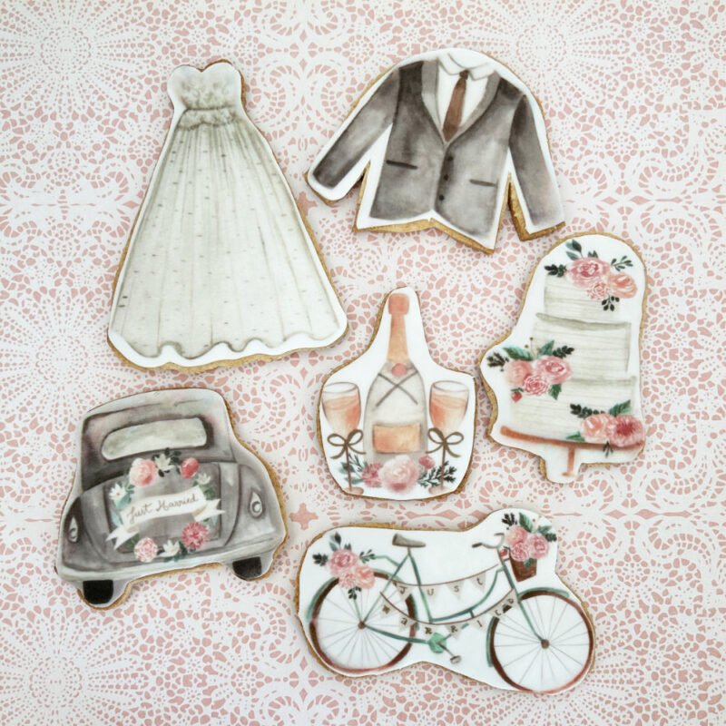 Wedding_6 | Pandabake wedding printed sugar cookies