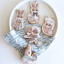 easter bunnies printed sugar cookies