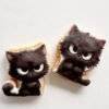 angry cat sugar cookies